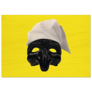 wood print pulcinella