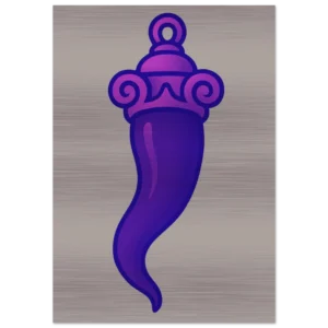 Brushed Aluminum Print – CURNICIELLO NAPOLI – Grey (70×100 cm)