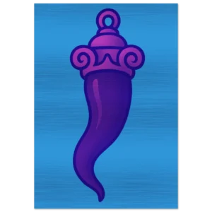 Brushed Aluminum Print – CURNICIELLO NAPOLI – Light Blue (70×100 cm)