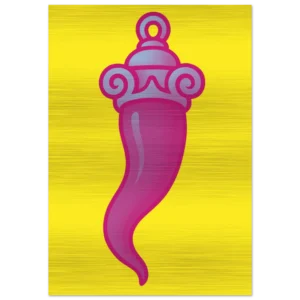 Brushed Aluminum Print – CURNICIELLO NAPOLI – Yellow (70×100 cm)