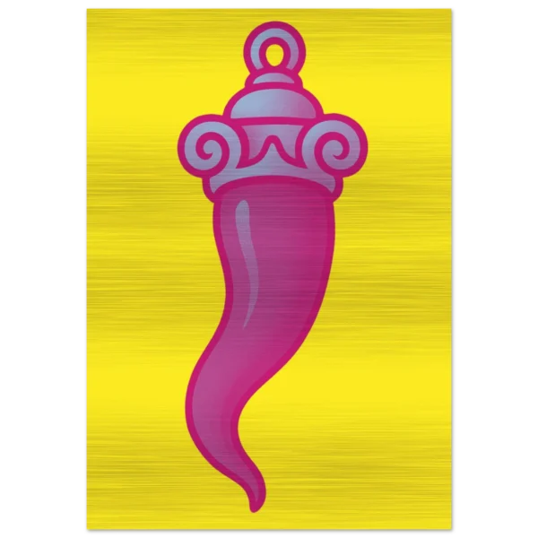 Brushed Aluminum Print – CURNICIELLO NAPOLI – Yellow (70×100 cm)