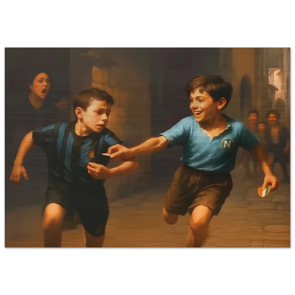 Stampa su Alluminio Spazzolato - AVANTI SCUGNIZZI  (70×100 cm)